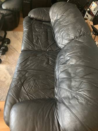 7 FT Leather Couch 1