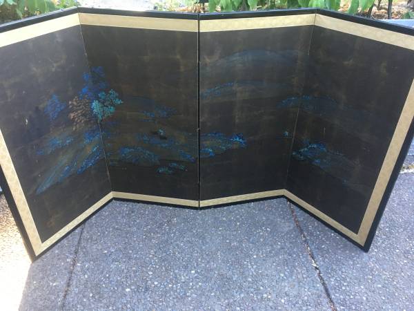 Vintage Silk Japanese Screen 1
