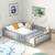 Full Size Floor Bed with Door, brand new, Fence Grey Wood Frame 5 thumbnail
