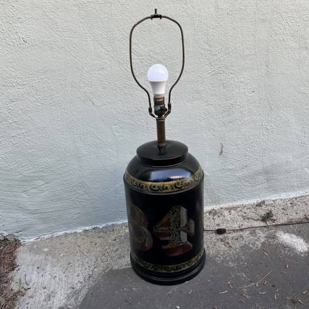 *Open to Offers* Frederick Cooper Tea Canister Tole 84 Lamp Large Blac - $450 (oakland hills / mills)63471475554817121