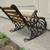 Mini 9" Cast Iron Wood Rocking Park Bench Toy, Doll House 9 thumbnail