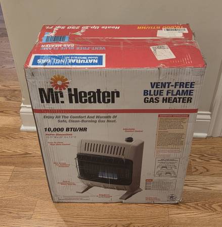 Mr. Heater 10,000 BTU Vent Free Radiant Dual Fuel Heater,White- new 1