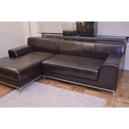 Dark Brown Leather Sofa/Sectional 1