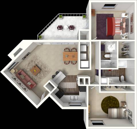Comfortable, fully-equipped 2 BR apartments from $1,410.00 per month 1