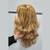 Wig blonde gold long 20" (25' if stretchered) curls glossy highlightin 9 thumbnail