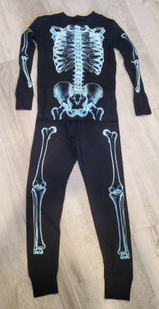 Skeleton pajamas size 12 1