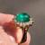 6ct Columbian Natural Emerald Cocktail Ring 14k Gold Diamonds 4 thumbnail