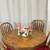 FULLY LOADED Solid Oak Dining Table With 4 Windsor Chairs 14 thumbnail