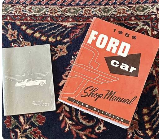 1956 Ford Thunderbird Original Manuals 1