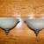 Pair Wall Sconces Milky Marbled Glass Half-Round Fluted 1 thumbnail