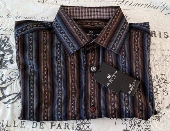 Bugatchi UOMO chocolate casual shirt Med. 1