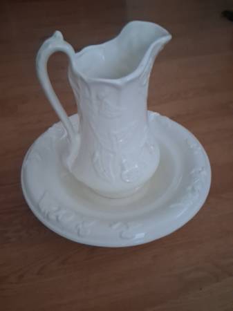 Antique Ceramic Pitcher & Bowl Set - Great Condition - Reduced 1