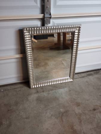Mirror, Distressed Chrome Frame 1