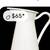 Ikea Sweden: White enamel over small metal pitcher/flower vase 5 thumbnail