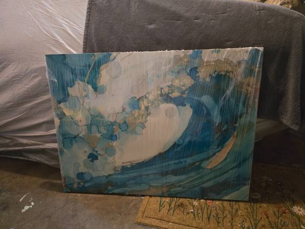Ocean Wave Mosiac Decor Artwork 1