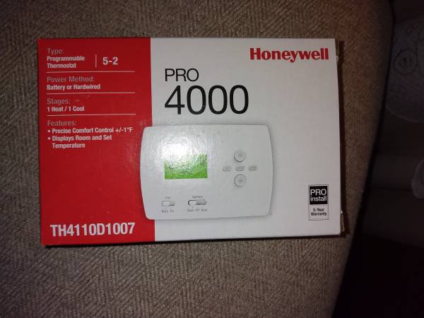 Honeywell PRO 4000 5-2 Day Programmable Thermostat $35 OBO 1