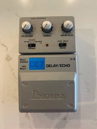 Ibanez DE7 Delay / Echo Pedal - Tonelok Series - Immaculate! 1
