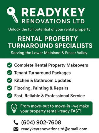 ReadyKey Renovation Ltd **RENTAL PROPERTY SPECIALIST** 1