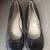 NINE WEST BLACK FAUX LEATHER PATENT TOE FLATS Sz 7.5 M 1 thumbnail