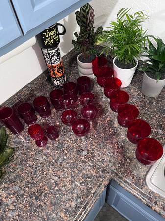 Ruby Red Glassware Assortment 1