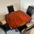 Pedestal Dining Table & 4 Leather Chairs 2 thumbnail