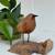 Set of 2 Hand-Carved Wooden Birds on Natural Wood Bases 5 thumbnail