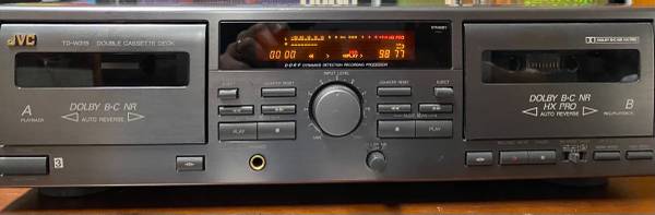 JVC Double Cassette Deck - Tested Working Play / Record 1