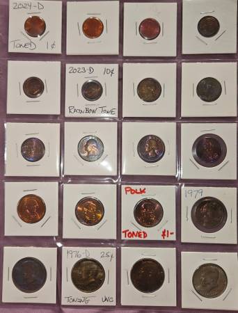 I HAVE SOME RAINB0W TONED US COINS I'M SELLING 1