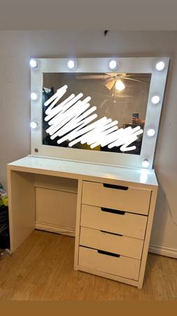 Vanity with led lights and mirror 1