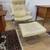 Vintage Beige/Cream Recliner Chair and Ottoman Set 3 thumbnail