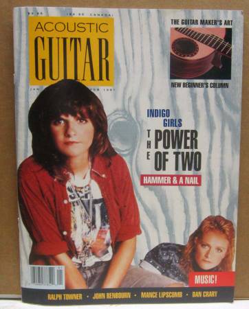 Acoustic Guitar Magazine January February 1991 Indigo Girls 1