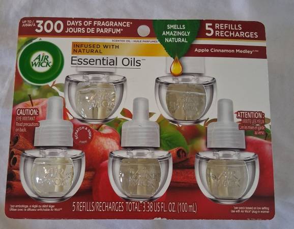 NEW Air Wick essential oils 5 count refills apple cinnamon medley 1