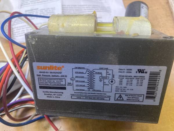 Sunlite 40420 SB150/H 150W High Pressure Sodium Quad Tap Ballast--G29 1