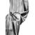 Spaghetti Strap Black Satin Draped Bodycon Dress with Flared Hem  M 4 thumbnail