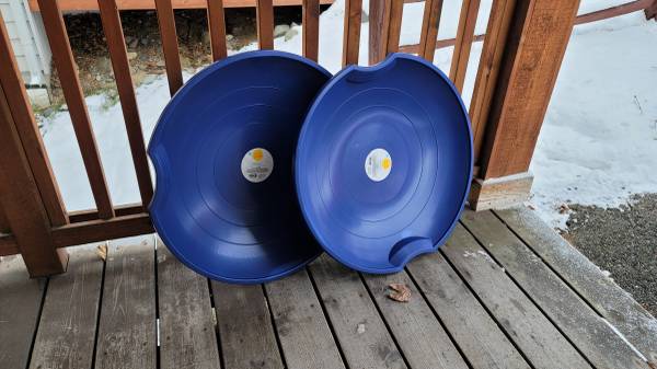 2 x 26" Plastic Saucer snow sled- Sun Squad brand Kids' Sled, 150lb C 1