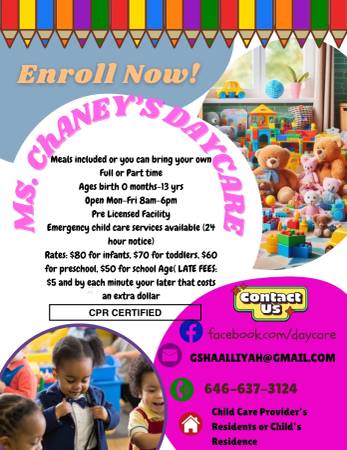CHILD CARE AVAILABLE (Lower East Side)63996312308995121