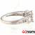Women's Cluster ring 14kt White Gold 5 thumbnail