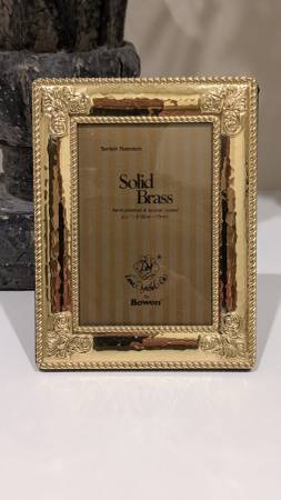 Vtg Loui Michel Cie by BOWON Solid Brass Picture Photo Frame 3.5”x 5" 1