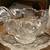 antique cut crystal small bowl, saucer, spoon 1 thumbnail