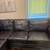 Leather sectional couch -2 piece plus ottoman - dark brown 5 thumbnail