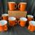 Epic VTG 8pc Burnt Orange PYREX Mug Set, like new! 2 thumbnail
