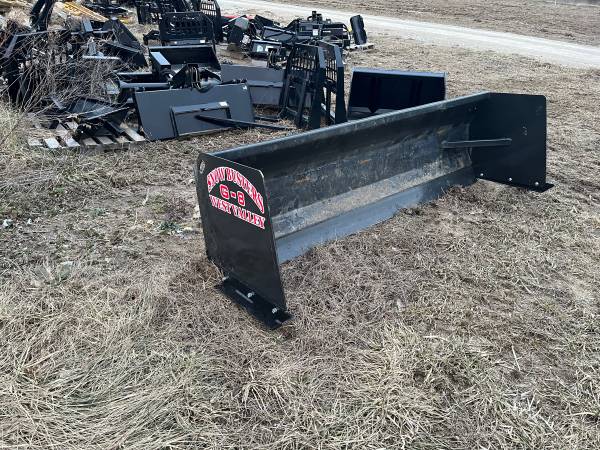 few different Snow pusher boxes for skid steer loaders bobcats 1