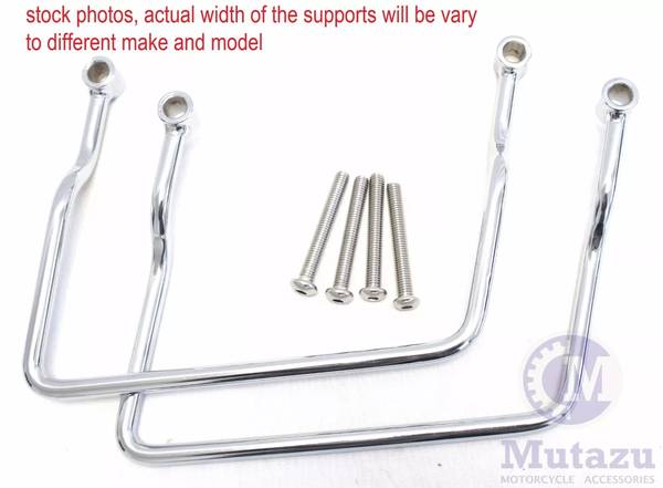 Soft Saddlebag Saddle bags supports brackets Harley All Softail Fatboy 1