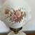 Vintage Huricane lamp White with pink flowers 2 thumbnail