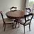Small solid mahagony Biedermeier Austrian dining set with 4 Chairs 1 thumbnail