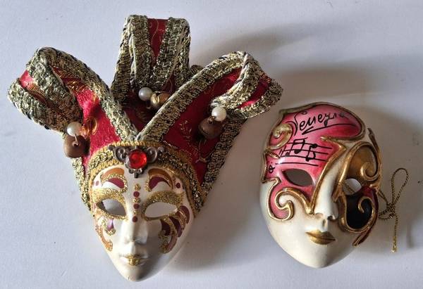 Decorative Venetian Clay Mask from Italy, Venice 1