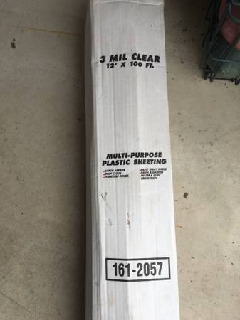 Plastic sheeting. 3 mil 12' x 100' 1