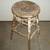 Antique stool, rustic old paint, metal leg supports 3 thumbnail