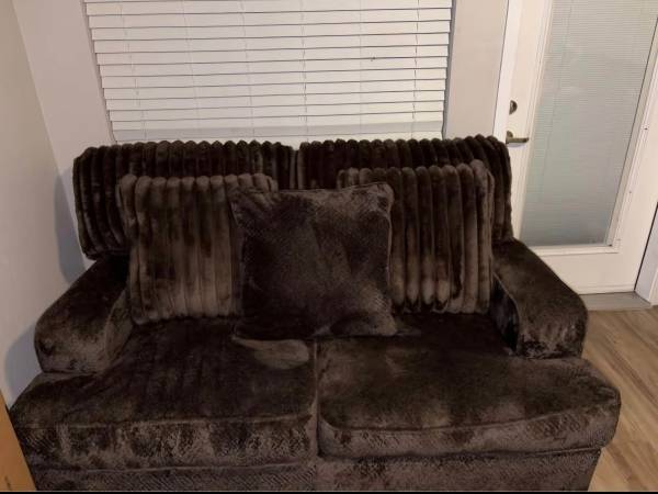 Chocolate Love Seat Sofa 1