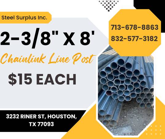 CHAINLINK FENCE POSTS- LINE POSTS- POSTS- FENCE POSTS- FENCING- LINE P 1